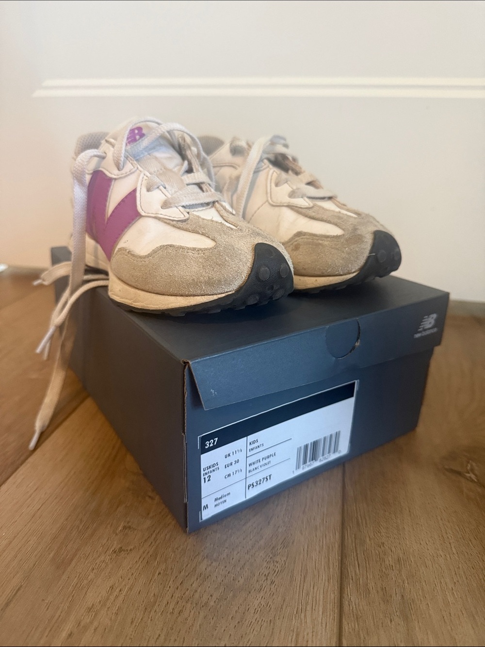 New Balance Kids' 327 Sneakers with Purple Accent